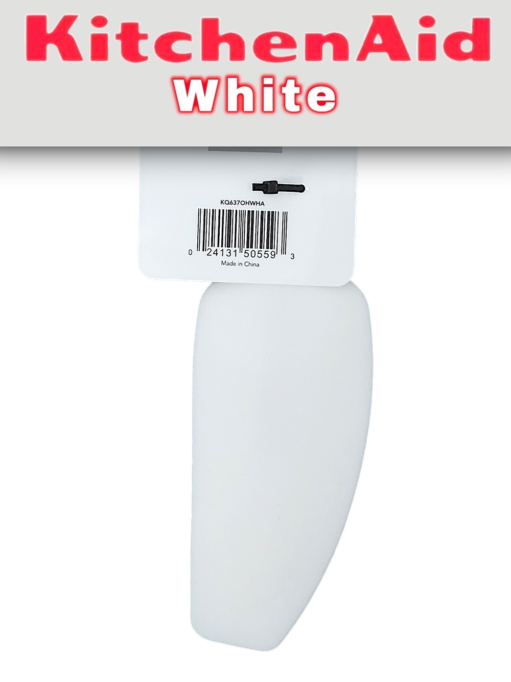 KitchenAid White Silicone Head Bamboo-Handle Spatula - Picture 4 of 4